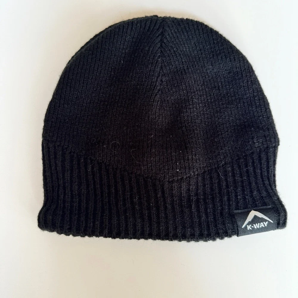 K-Way - Unisex Knit Beanie Hat in Black